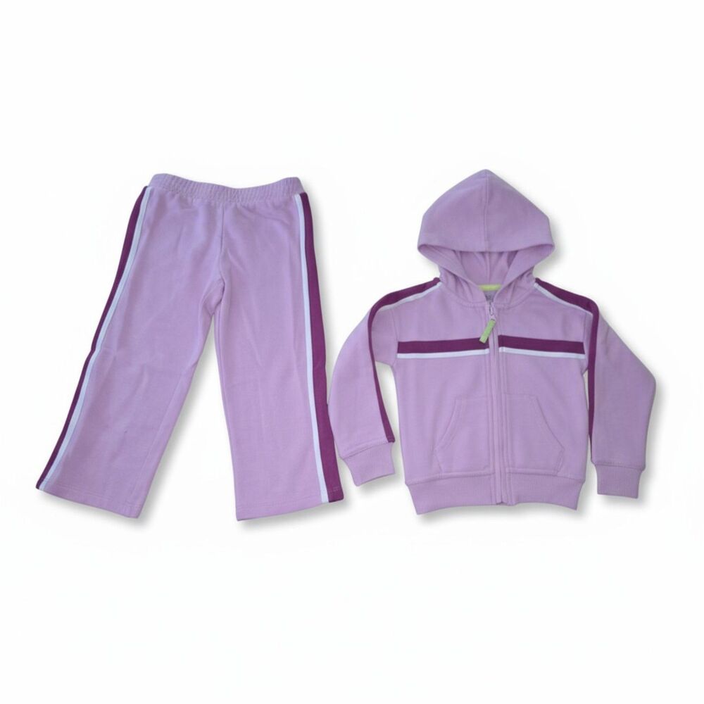 Ideology Girls 2-Piece Tracksuit Set Size 2T | Light Purple Zip Hoodie & Pants